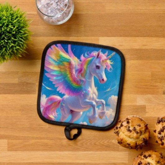 Manique Licorne Danseuse Ailé Arc-en-ciel