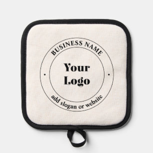 Manique Logo d'entreprise et texte promotionnel Blanc