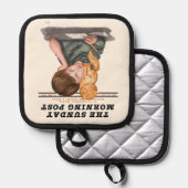 Manique Magazine vintage Cat & Boy Illustrated 1920 (Recto/Verso)