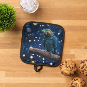 Manique Majesté Bleue : La Macaw Bleue Sur Dreamy Blue Bok
