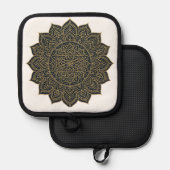 Manique Mandala d'or et de marine (Recto/Verso)
