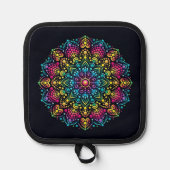 Manique Mandala peint aux points arc-en-ciel (Recto)
