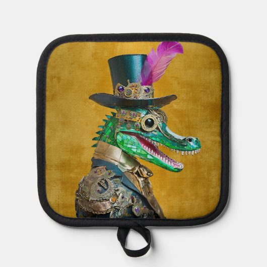 Manique Mardi Gras Steampunk Party Animal Alligator (Recto)