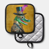 Manique Mardi Gras Steampunk Party Animal Alligator (Recto/Verso)