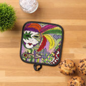 Manique Masque de plumes de Mardi Gras psychédélique (De haut en bas)