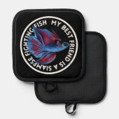 Manique Meilleur ami Blue Red Betta Fish (Recto/Verso)