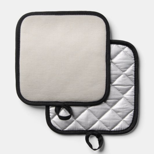 Manique Metallic Silver Pot Holder for Modern Kitchens (Recto/Verso)