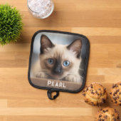 Manique mignon chat photo personnalisée et nom (De haut en bas)