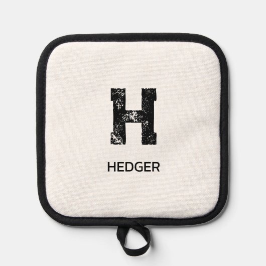 MANIQUE MINIMALIST BLACK ONE LETTER MONOGRAM NAME WHITE (Recto)