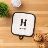 MANIQUE MINIMALIST BLACK ONE LETTER MONOGRAM NAME WHITE (De haut en bas)