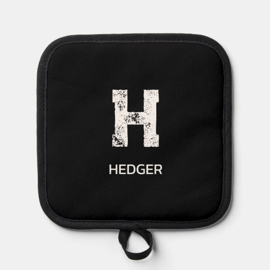 MANIQUE MINIMALIST WHITE ONE LETTER MONOGRAM NAME BLACK (Recto)