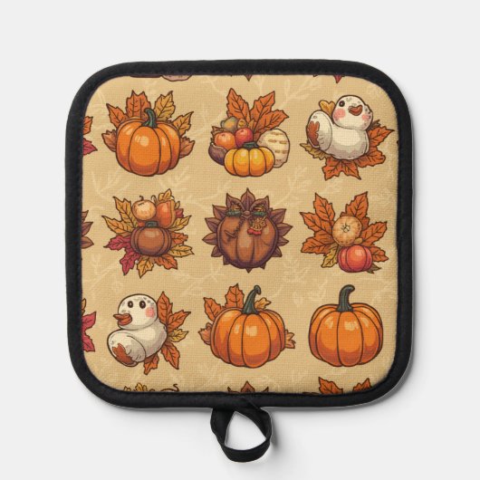 Manique mitaines à four de thanksgiving (Recto)