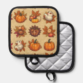 Manique mitaines à four de thanksgiving (Recto/Verso)