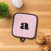 Manique Monogramme Initiale Rose Moderne (De haut en bas)
