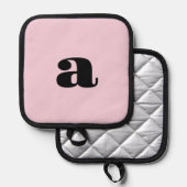 Manique Monogramme Initiale Rose Moderne (Recto/Verso)
