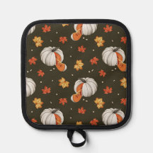 motif avec citrouille blanc