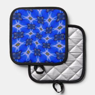 Manique Motif d'anémone du Jardin bleu