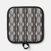 Manique Noir gris argenté Design Four Mitt et Pot Holders (Recto)