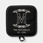 Manique Nom de famille Monogram Chic Antique Filigree Soll (Recto)