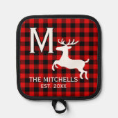 Manique Nom de famille Monogram Rustic Deer Silhouette (Recto)