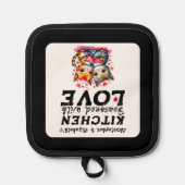 Manique Noms personnalisés cuisine chats mignons noir (Recto)