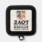 Manique Noms personnalisés cuisine chiens mignons noir (Recto)