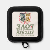 Manique Noms personnalisés cuisine chiens mignons vert (Recto)