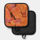 Manique Orange Coleus Feuille Floral (Recto/Verso)