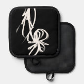 Manique Orchidée Noir : Abstrait noir et blanc (Recto/Verso)
