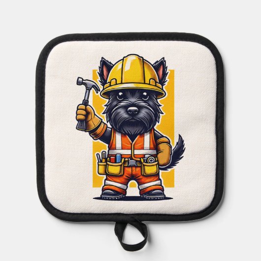 Manique Ouvrier du bâtiment Scottish Terrier (Recto)