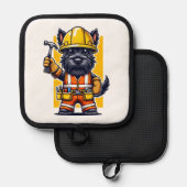 Manique Ouvrier du bâtiment Scottish Terrier (Recto/Verso)