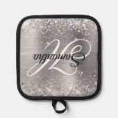 Manique Paillettes Argentées Monogramme Fantaisie (Recto)