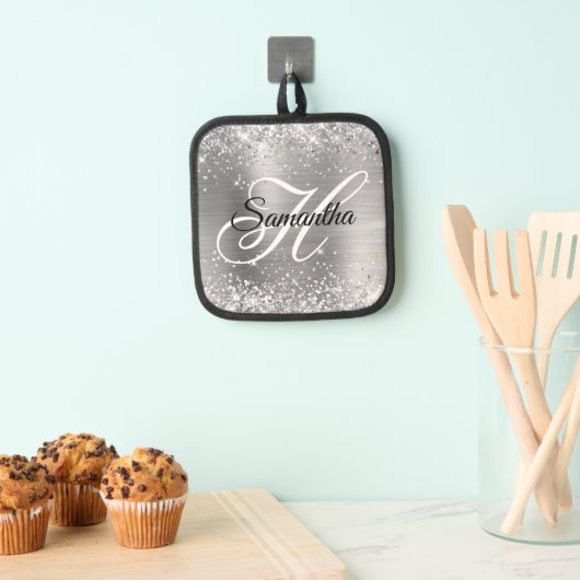 Manique Paillettes Argentées Monogramme Fantaisie (In situ (suspendu))