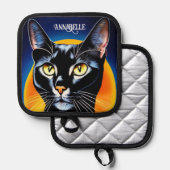 Manique Personnaliser le chat noir (Recto/Verso)
