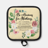 Manique Philippiens 4:6 Soyez anxieux pour rien de floral (Recto)