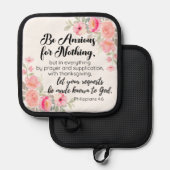 Manique Philippiens 4:6 Soyez anxieux pour rien de rose fl (Recto/Verso)