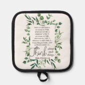 Manique Philippiens 4:8 Quoi qu'il en soit Noble Eucalyptu (Recto)