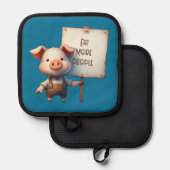 Manique Pig - Eat More People Oven Mitt (Recto/Verso)