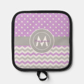 Manique Polka Gris Violet Point Chevron (Recto)