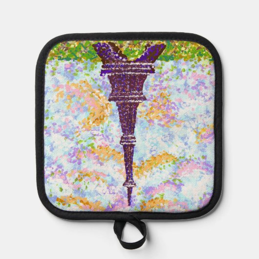 Manique Porte-poste Tour Eiffel Pointillisme (Recto)