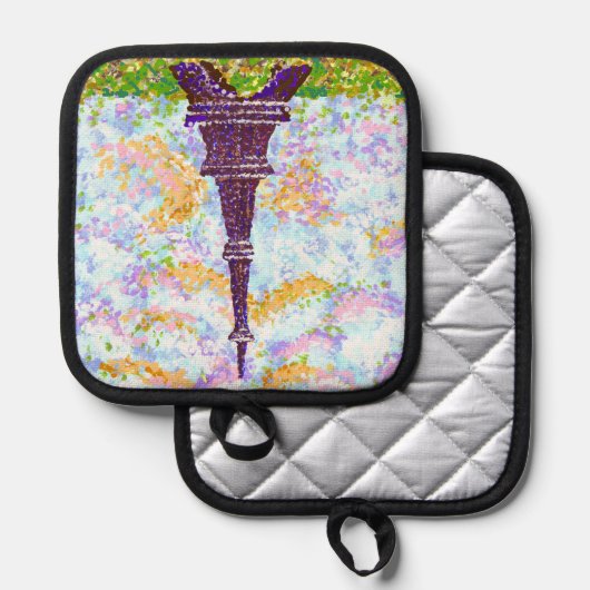 Manique Porte-poste Tour Eiffel Pointillisme (Recto/Verso)