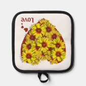 Manique Porte-pot à cœur de tournesol (Recto)