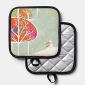 Manique Porte-pot de cuisine d'hiver Snowy Hills (Recto/Verso)