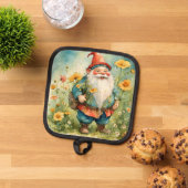 Manique Porte-pot de gnome de printemps avec des fleurs (De haut en bas)
