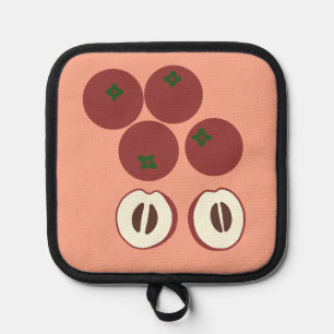 Manique Porte-pot en velours Pomme