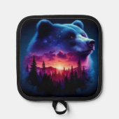 Manique Portrait Ours Double Exposition Avec Coucher De So (Recto)