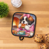 Manique Pot Holder W/ Saint Bernard (De haut en bas)