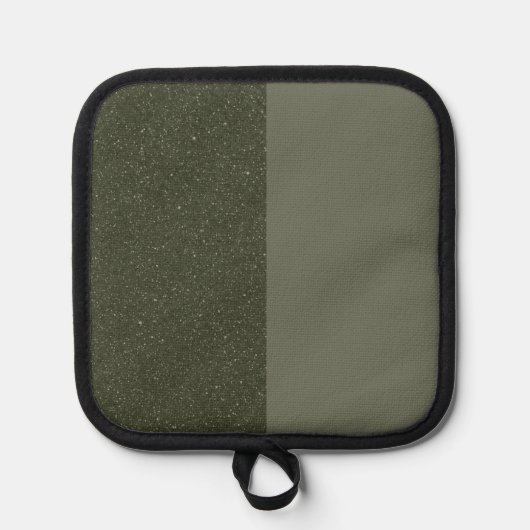 Manique Pot-Pot Vert Moss Deux Tons - Personnalisable (Recto)