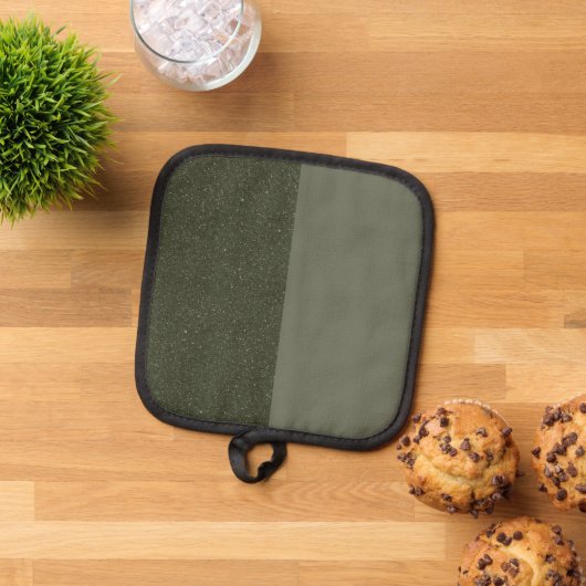 Manique Pot-Pot Vert Moss Deux Tons - Personnalisable (De haut en bas)