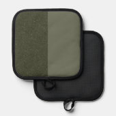 Manique Pot-Pot Vert Moss Deux Tons - Personnalisable (Recto/Verso)